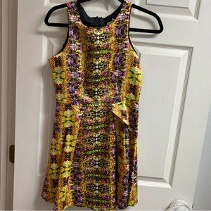 Yellow printed mini dress from Dylan & Rose